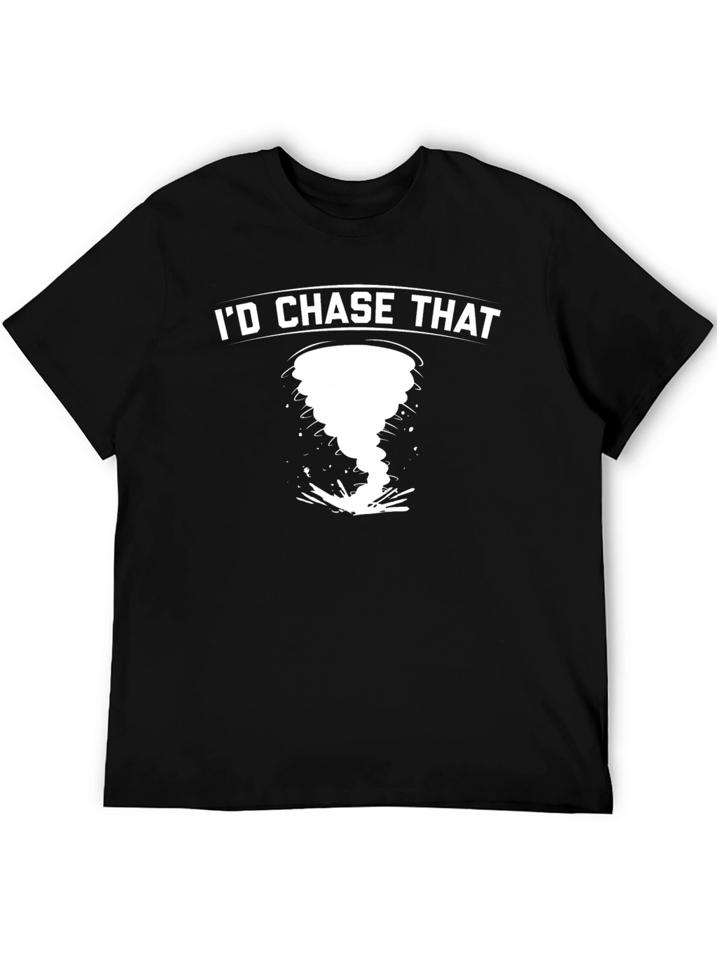 Id Chase That Tornado Black Graphic T-Shirt