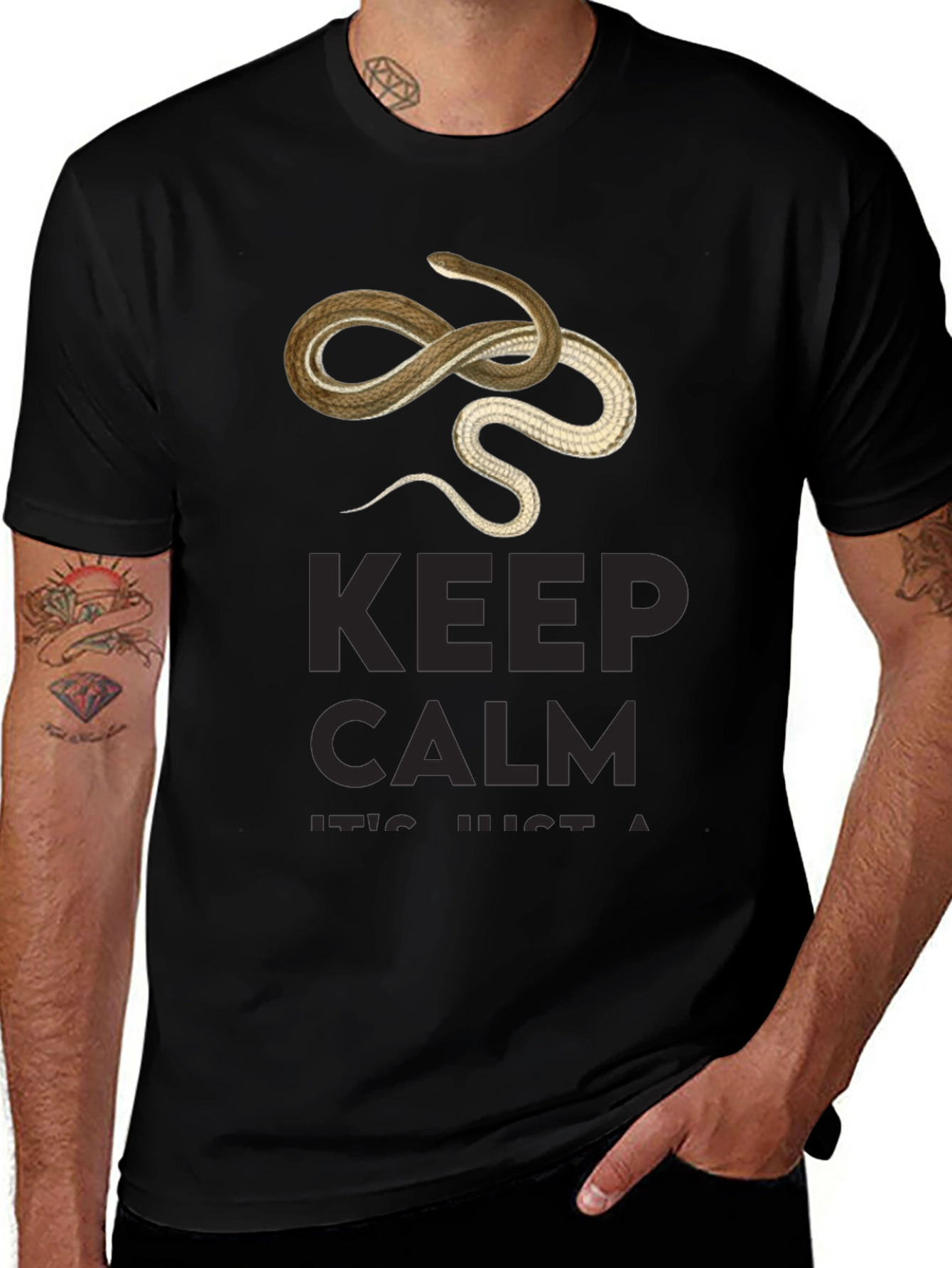 Keep Calm Snake Tee - Mens Graphic T-Shirt