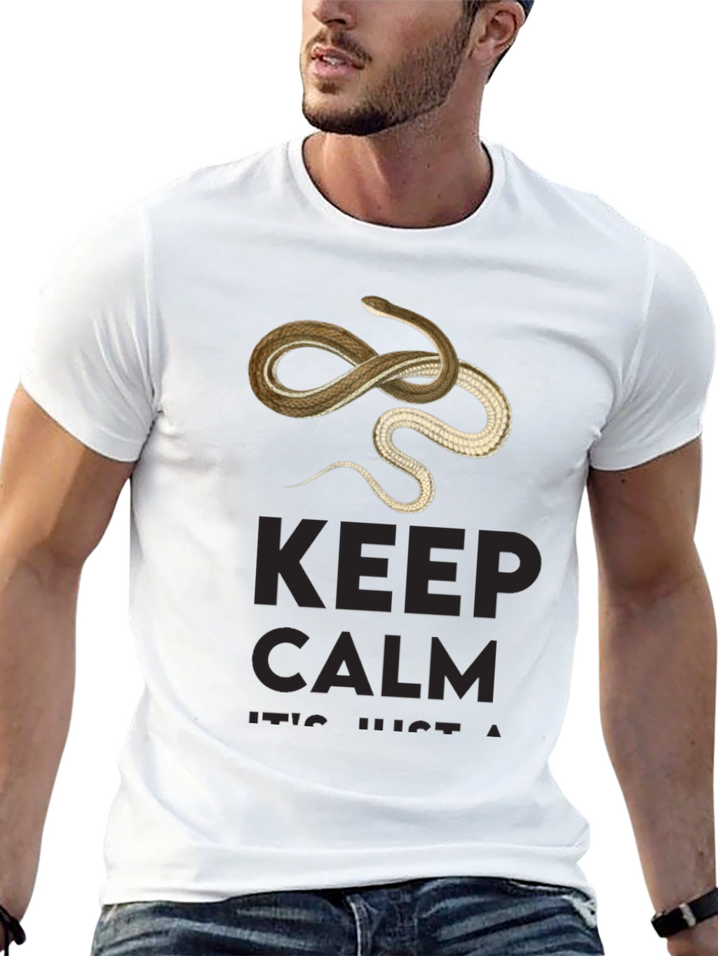 Keep Calm Snake Tee - Mens Graphic T-Shirt