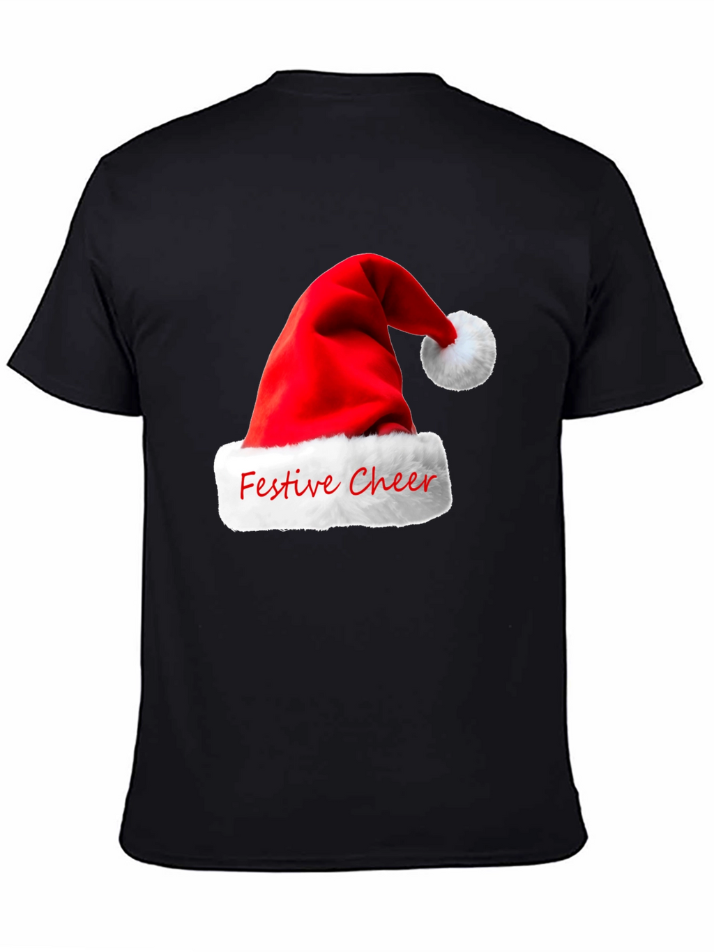 Festive Cheer Santa Hat Graphic T-Shirt