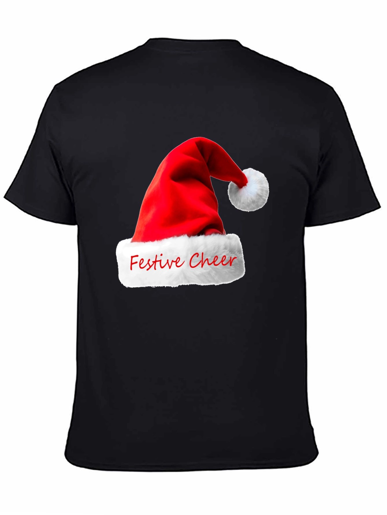 Festive Cheer Santa Hat Graphic T-Shirt
