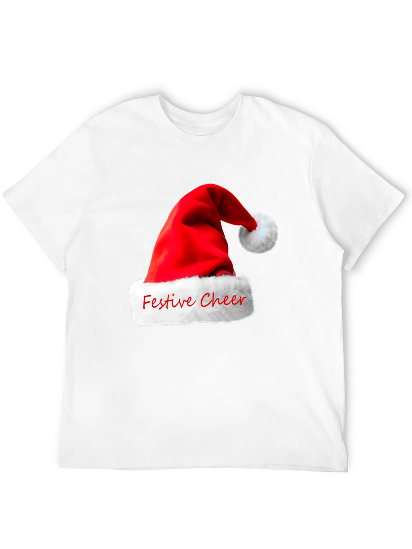 Festive Cheer Santa Hat Graphic T-Shirt