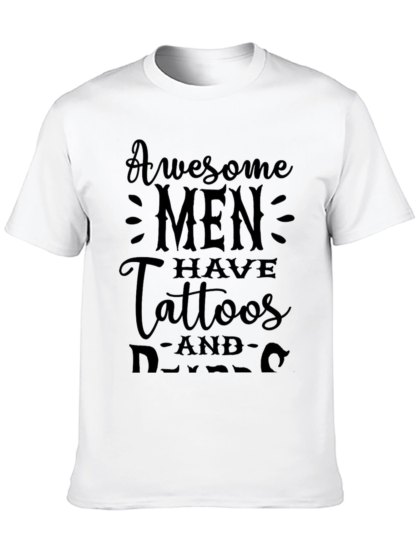 Awesome Men Tattoos Graphic Black T-Shirt