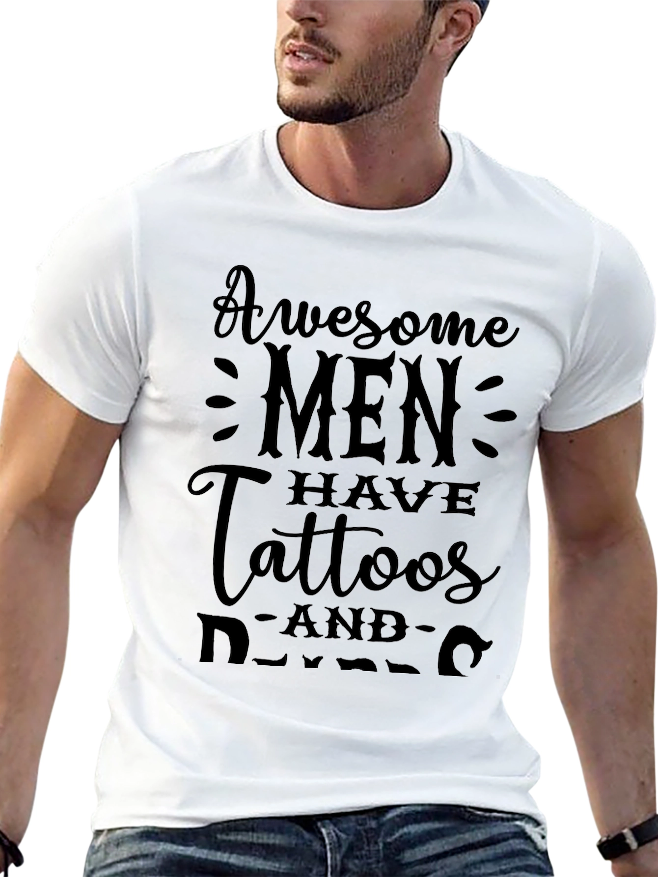 Awesome Men Tattoos Graphic Black T-Shirt