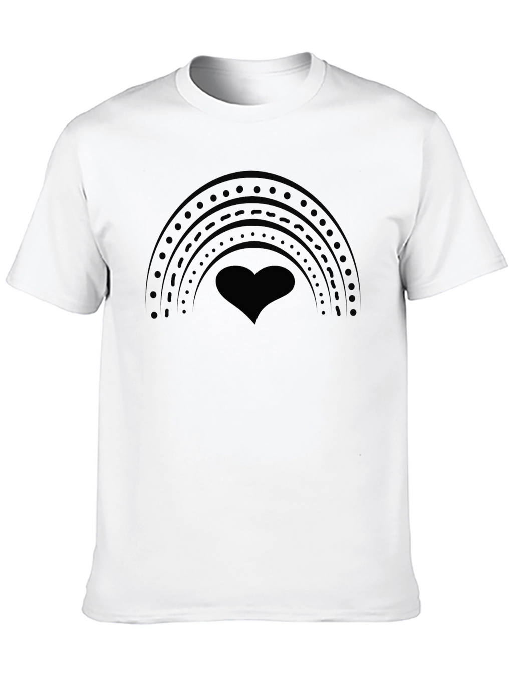 Black Heart Rainbow Graphic T-Shirt