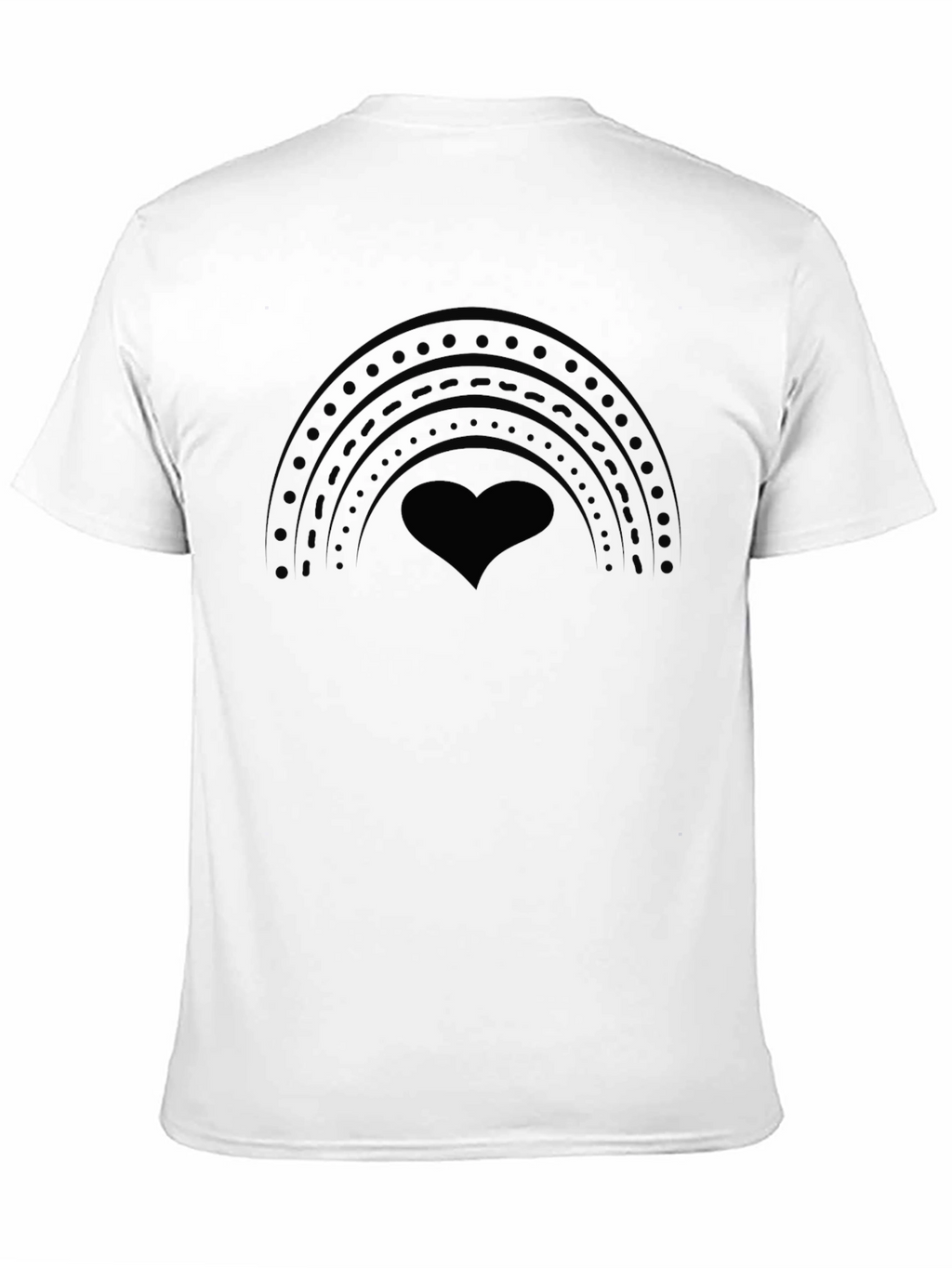 Black Heart Rainbow Graphic T-Shirt