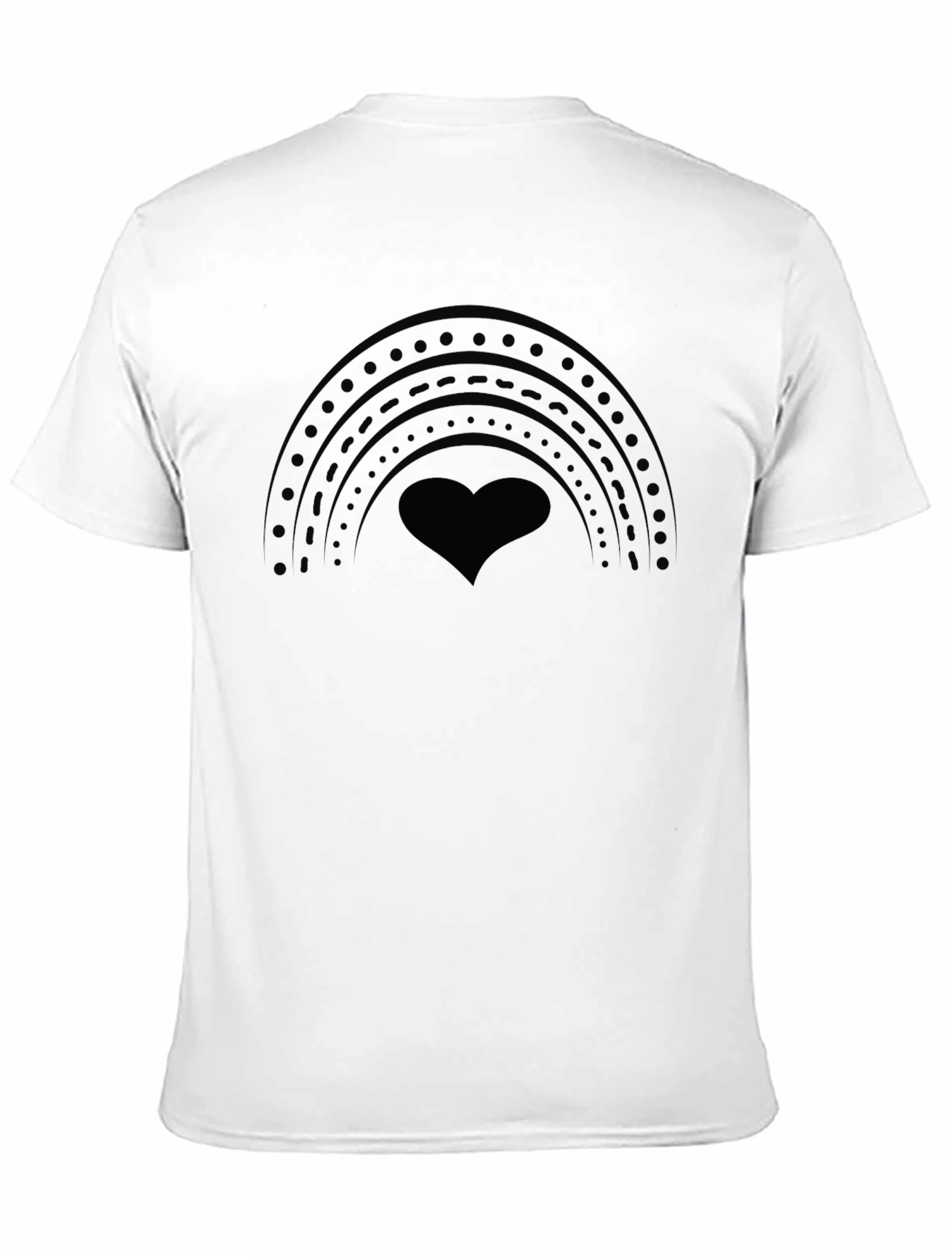 Black Heart Rainbow Graphic T-Shirt