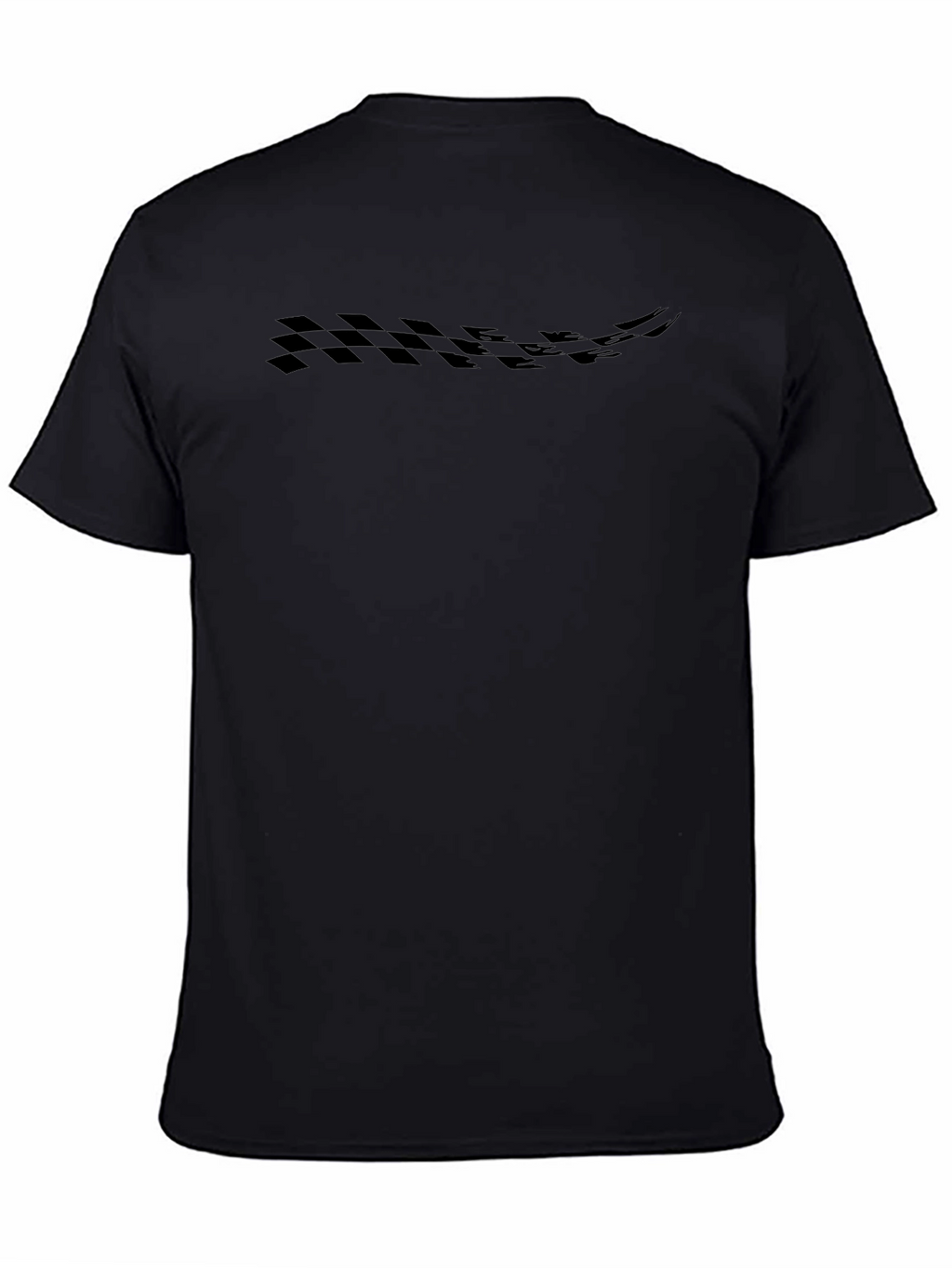 Black Racing Checkered Graphic Tee