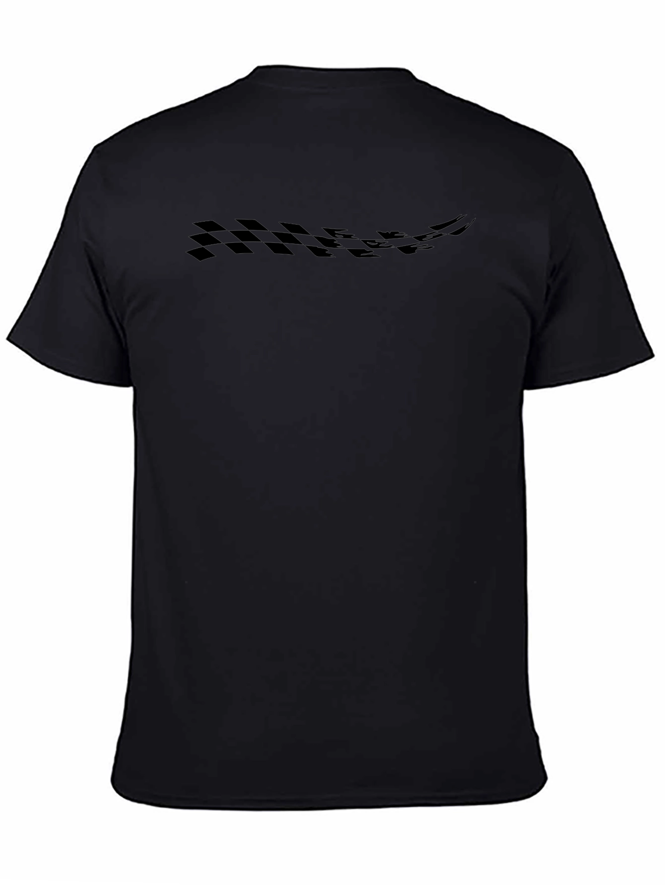 Black Racing Checkered Graphic Tee