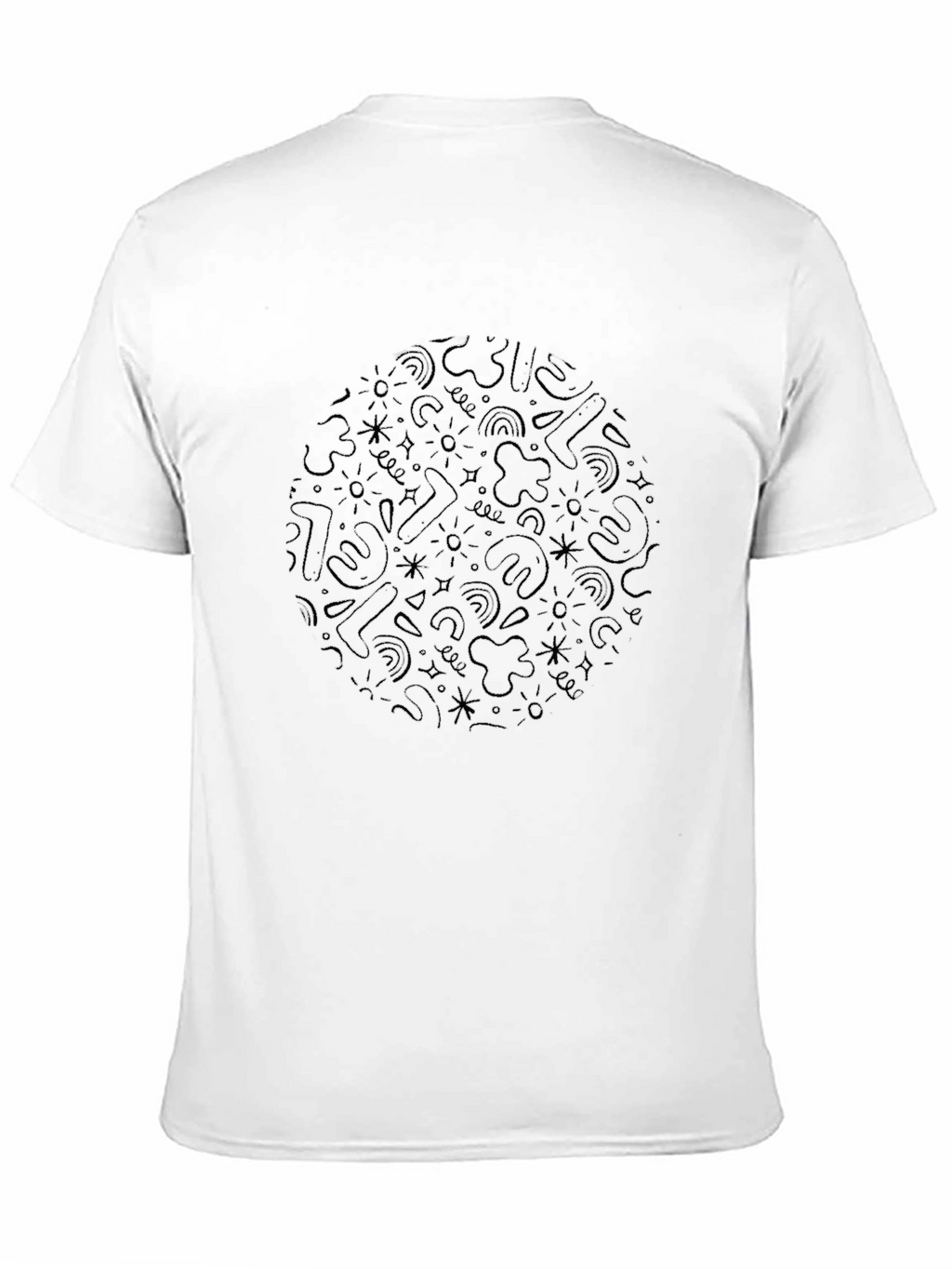 Abstract Pattern Black T-Shirt