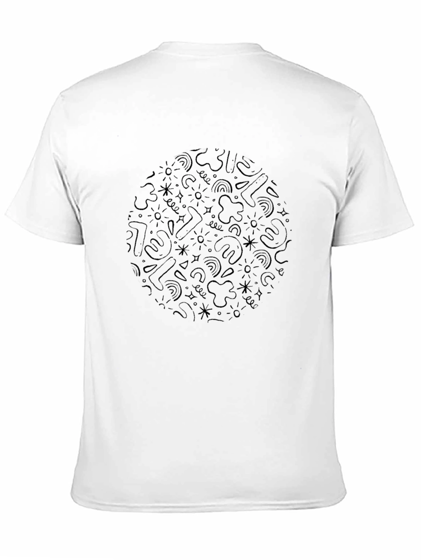Abstract Pattern Black T-Shirt