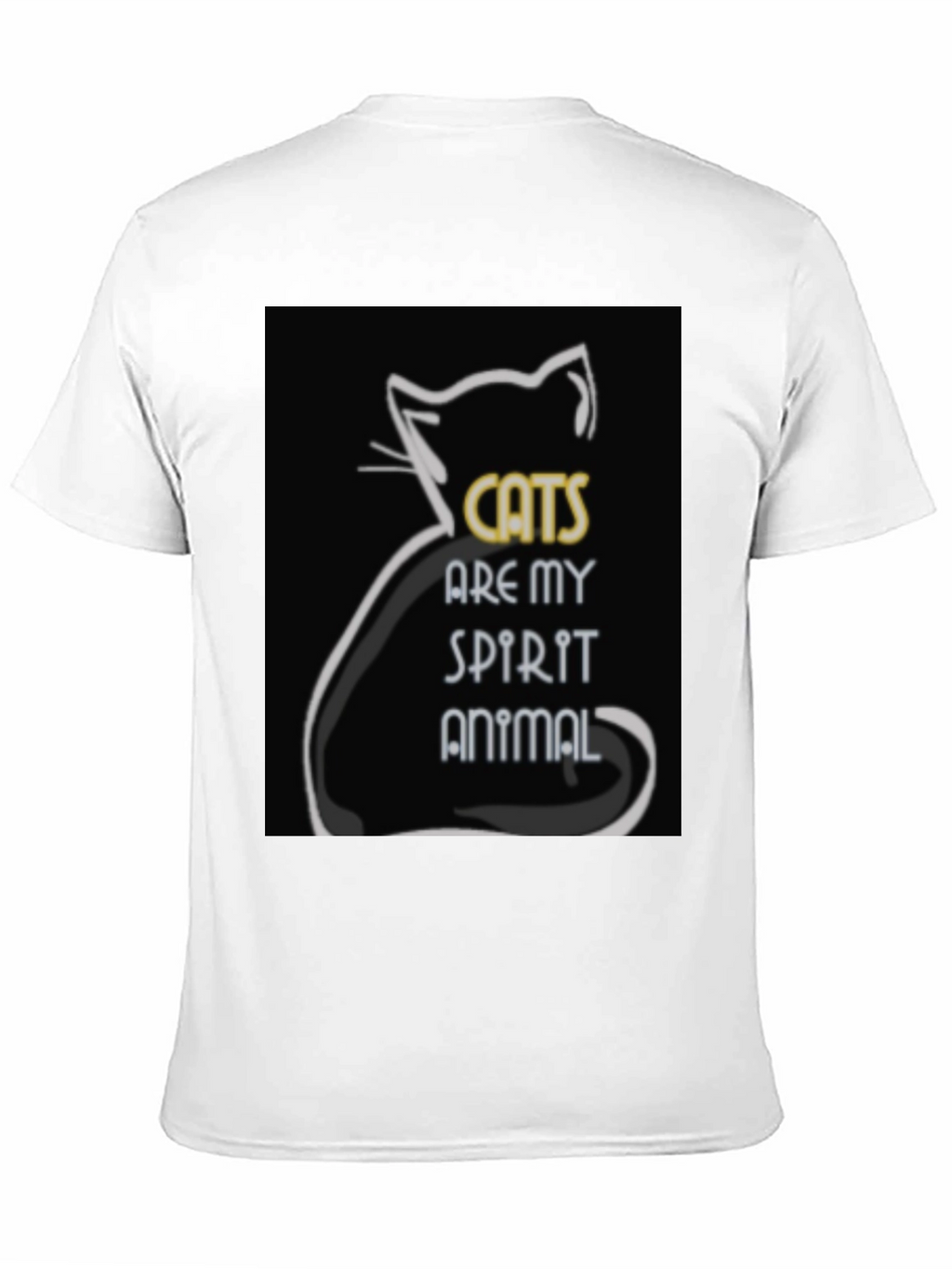 Cats are My Spirit Animal Black Graphic Tee