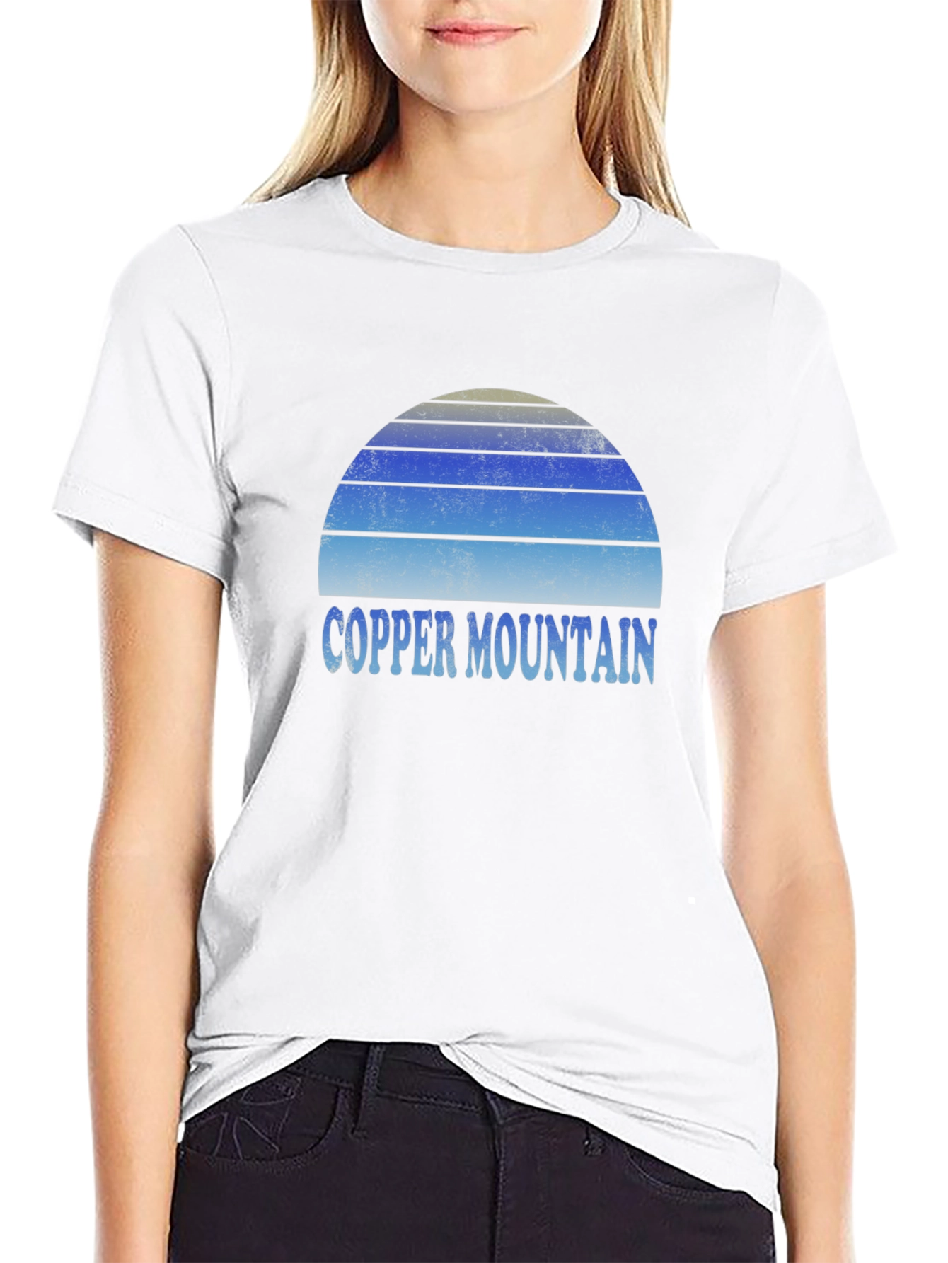 Copper Mountain Retro Sunset Graphic Tee - Black
