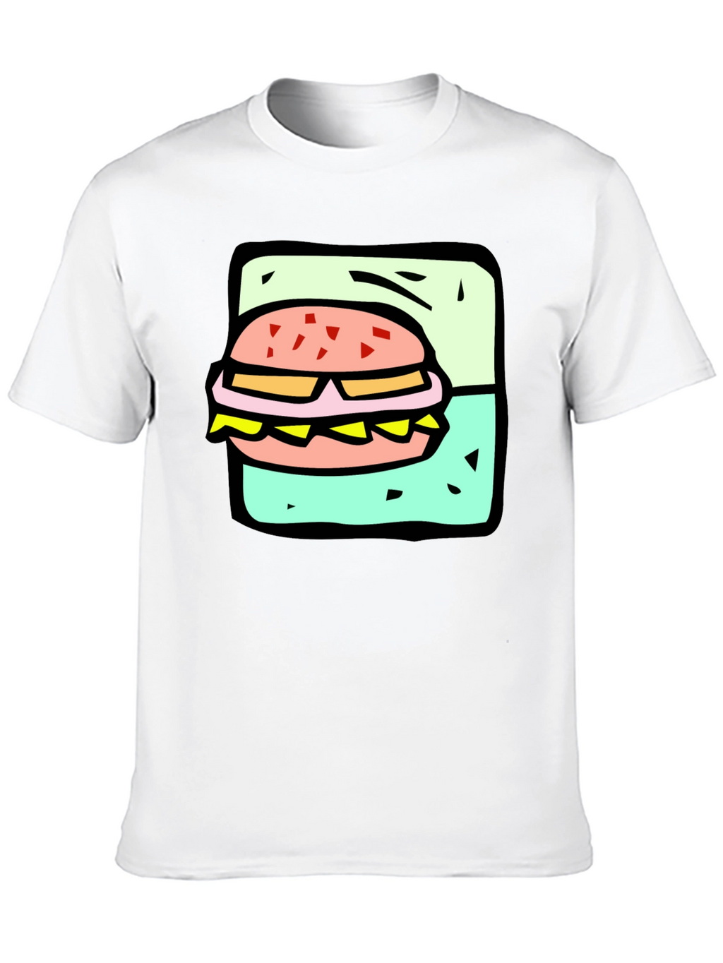 Burger Graphic Black T-Shirt