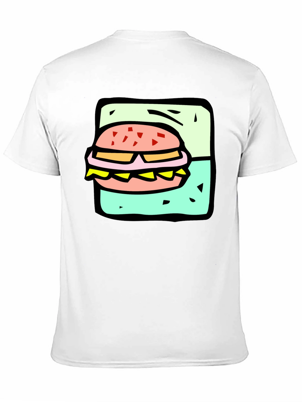 Burger Graphic Black T-Shirt