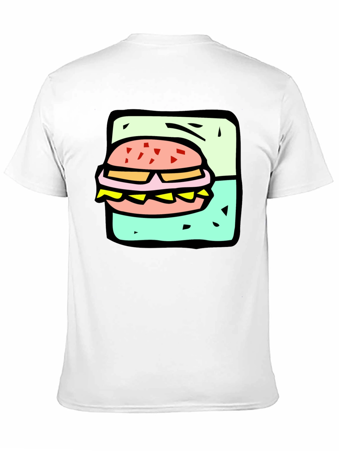 Burger Graphic Black T-Shirt