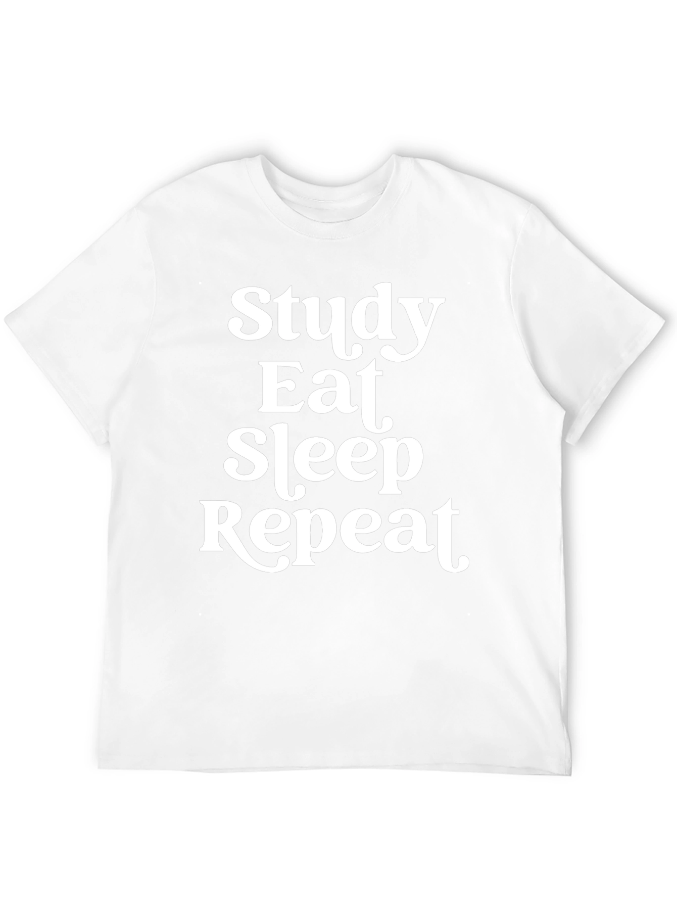 Study Eat Sleep Repeat T-Shirt Funny Slogan Tee