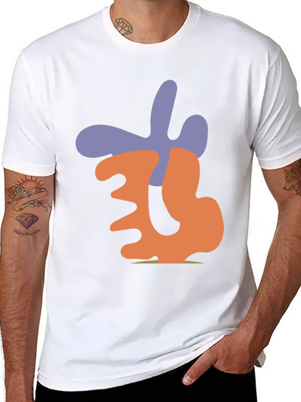 Abstract Graphic Print Black Casual T-Shirt