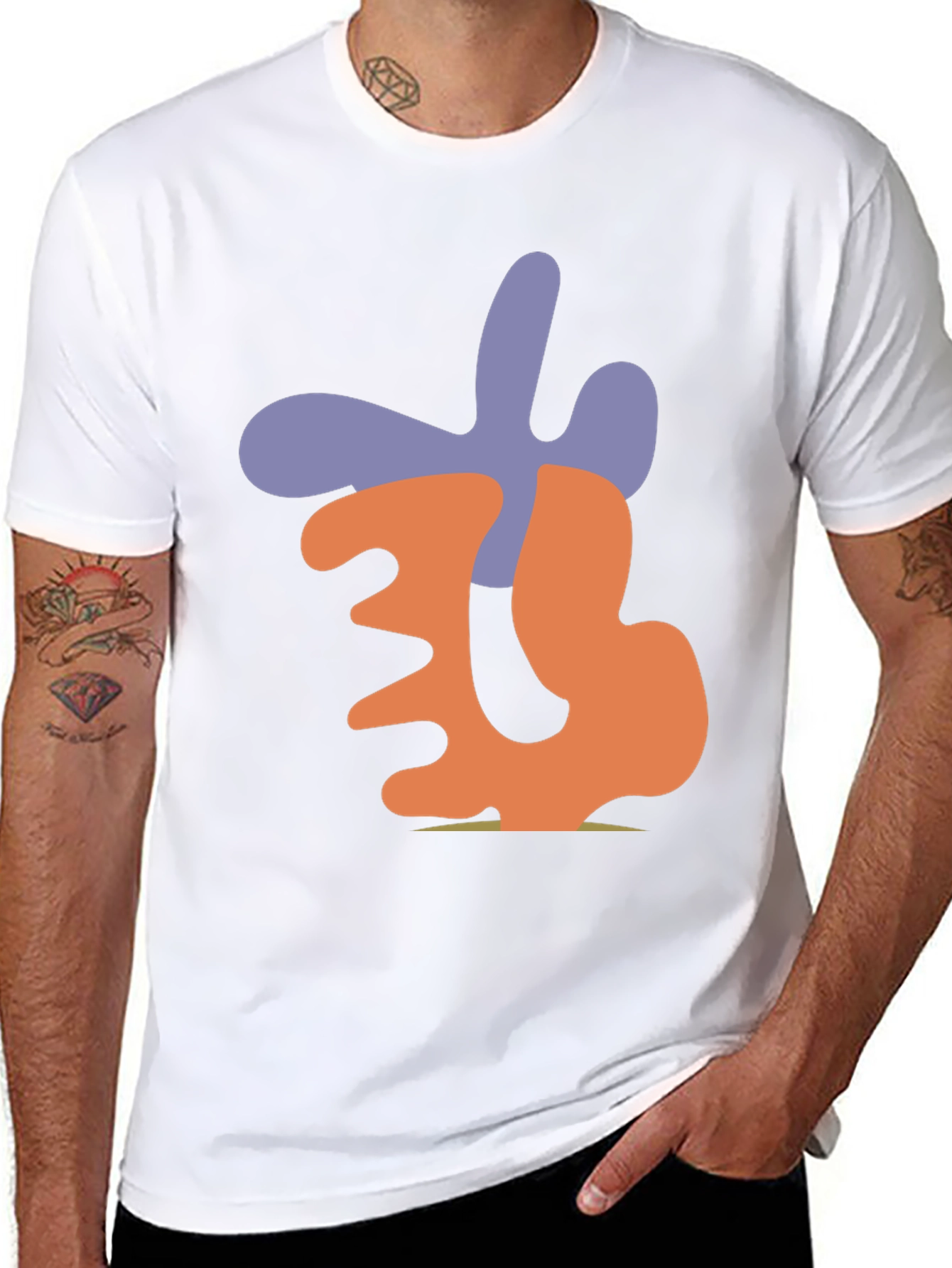 Abstract Graphic Print Black Casual T-Shirt