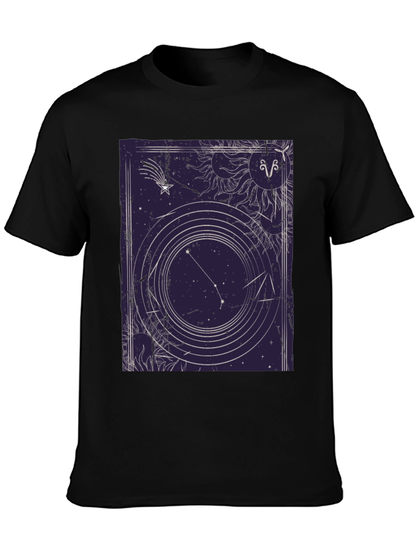 Aries Zodiac Sign Graphic Print T-Shirt