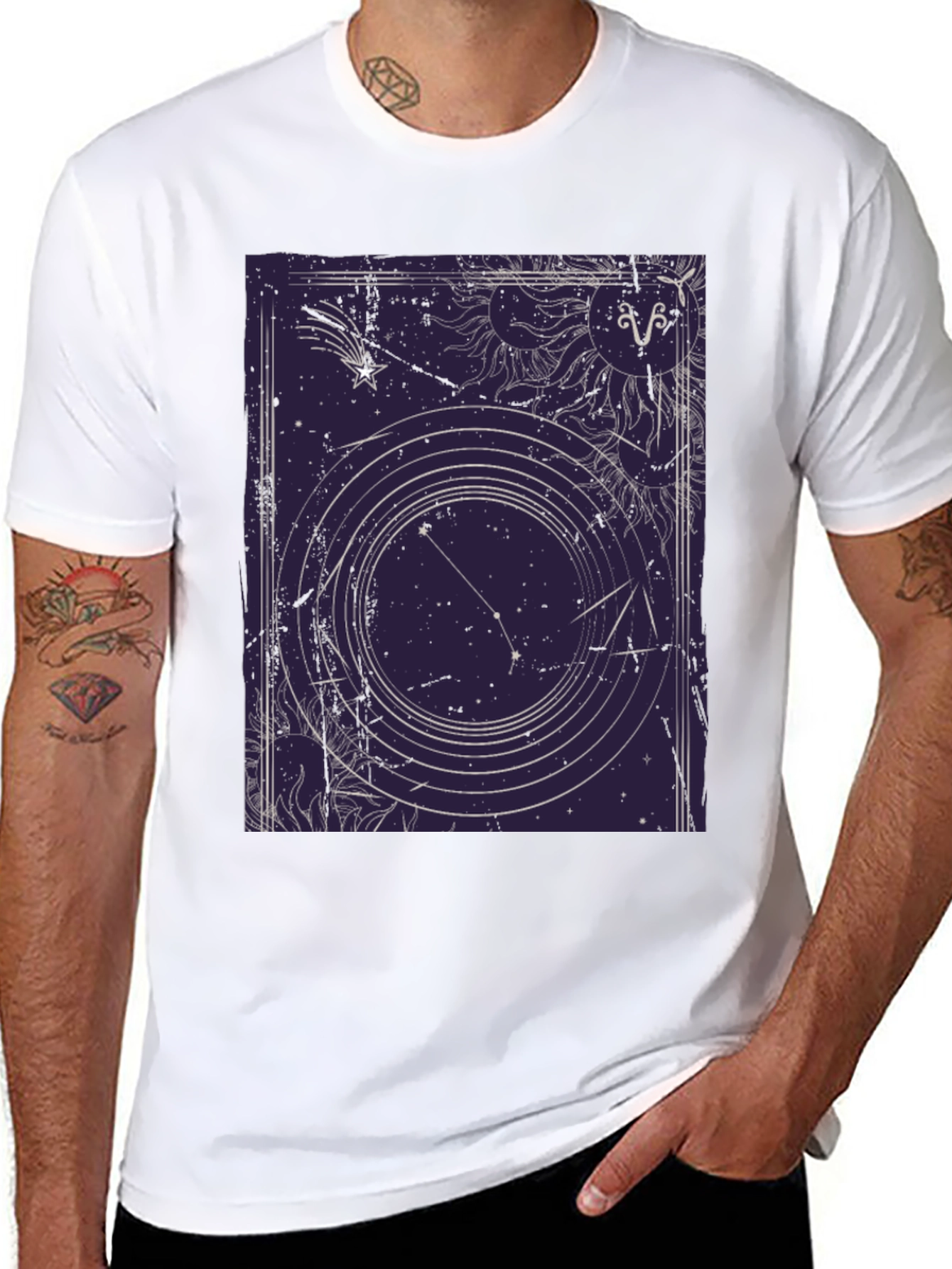 Aries Zodiac Sign Graphic Print T-Shirt