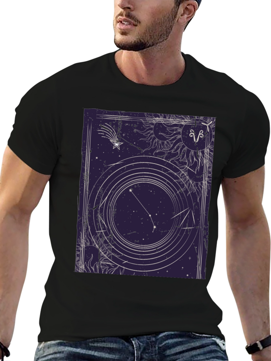 Aries Zodiac Sign Graphic Print T-Shirt