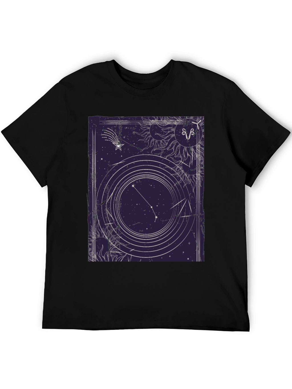 Aries Zodiac Sign Graphic Print T-Shirt