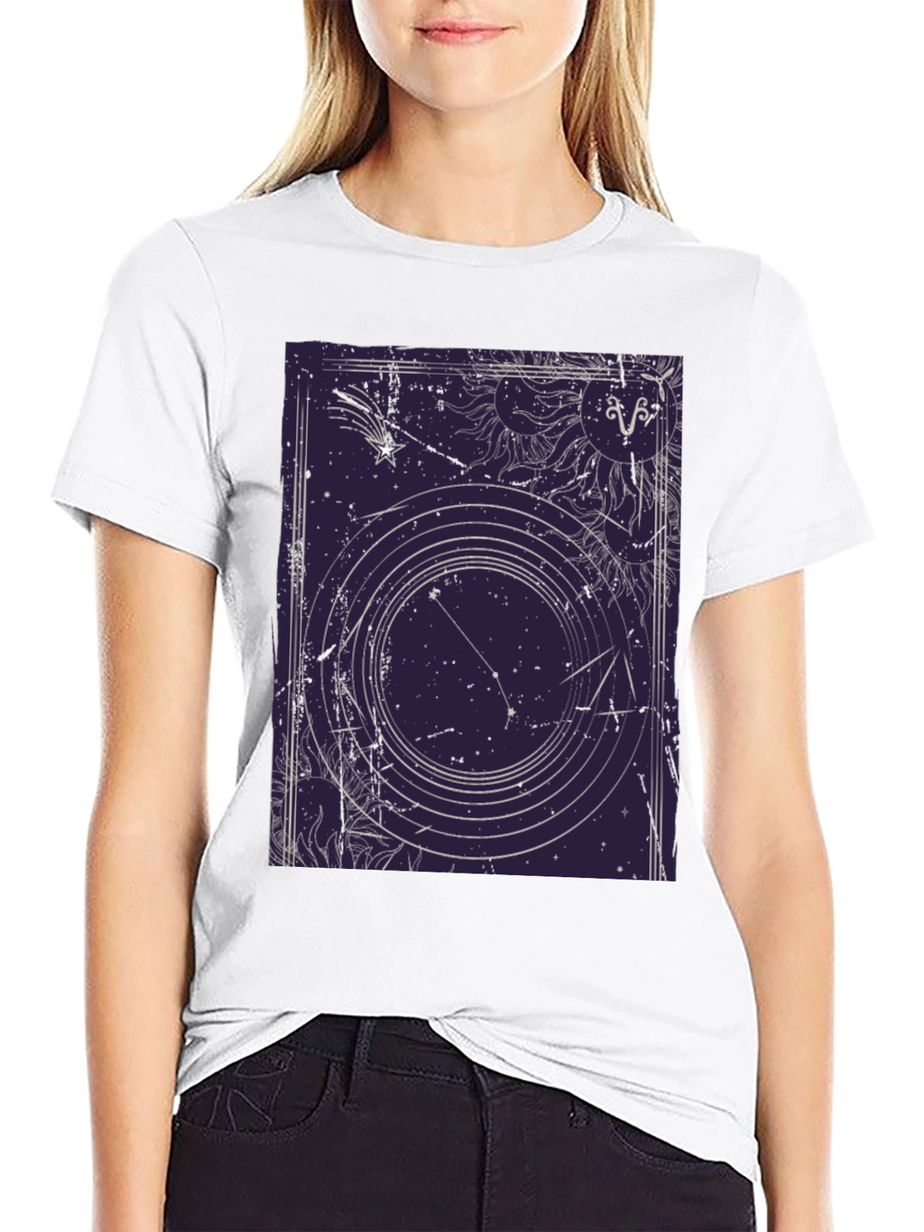 Aries Zodiac Sign Graphic Print T-Shirt