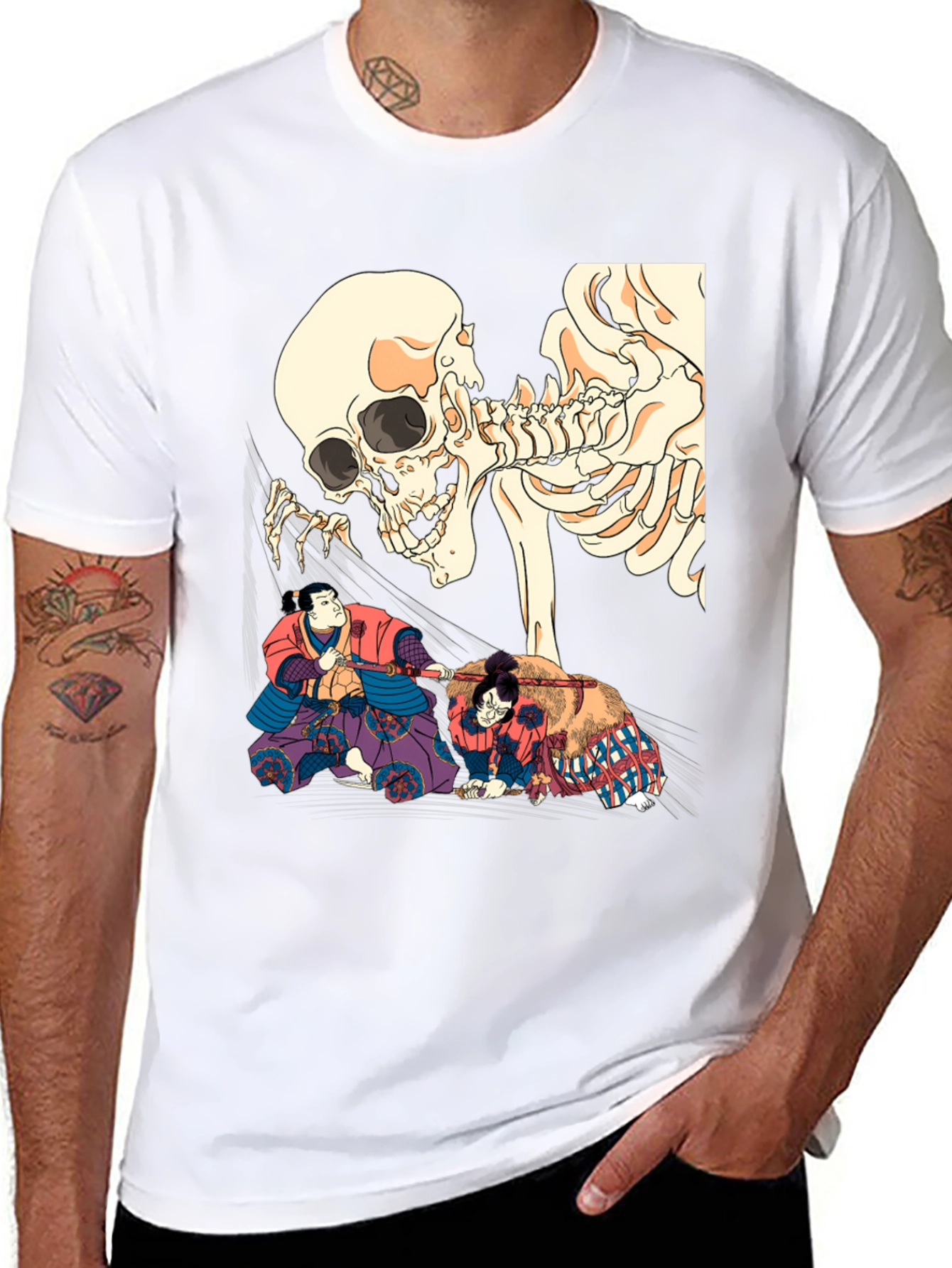 Skull & Sumo Wrestler Graphic T-Shirt