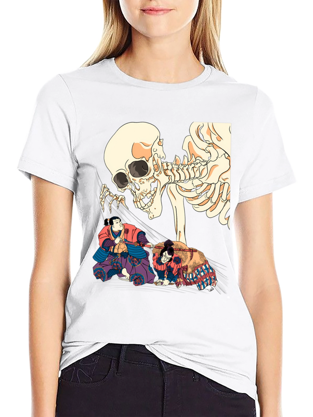 Skull & Sumo Wrestler Graphic T-Shirt
