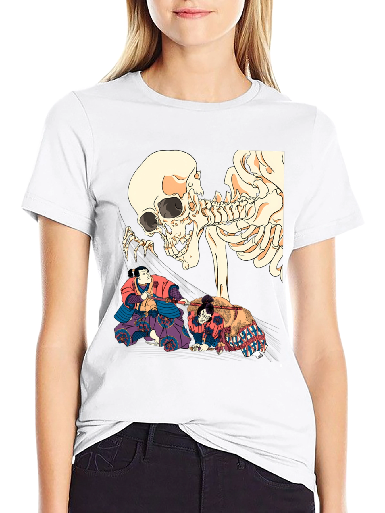 Skull & Sumo Wrestler Graphic T-Shirt