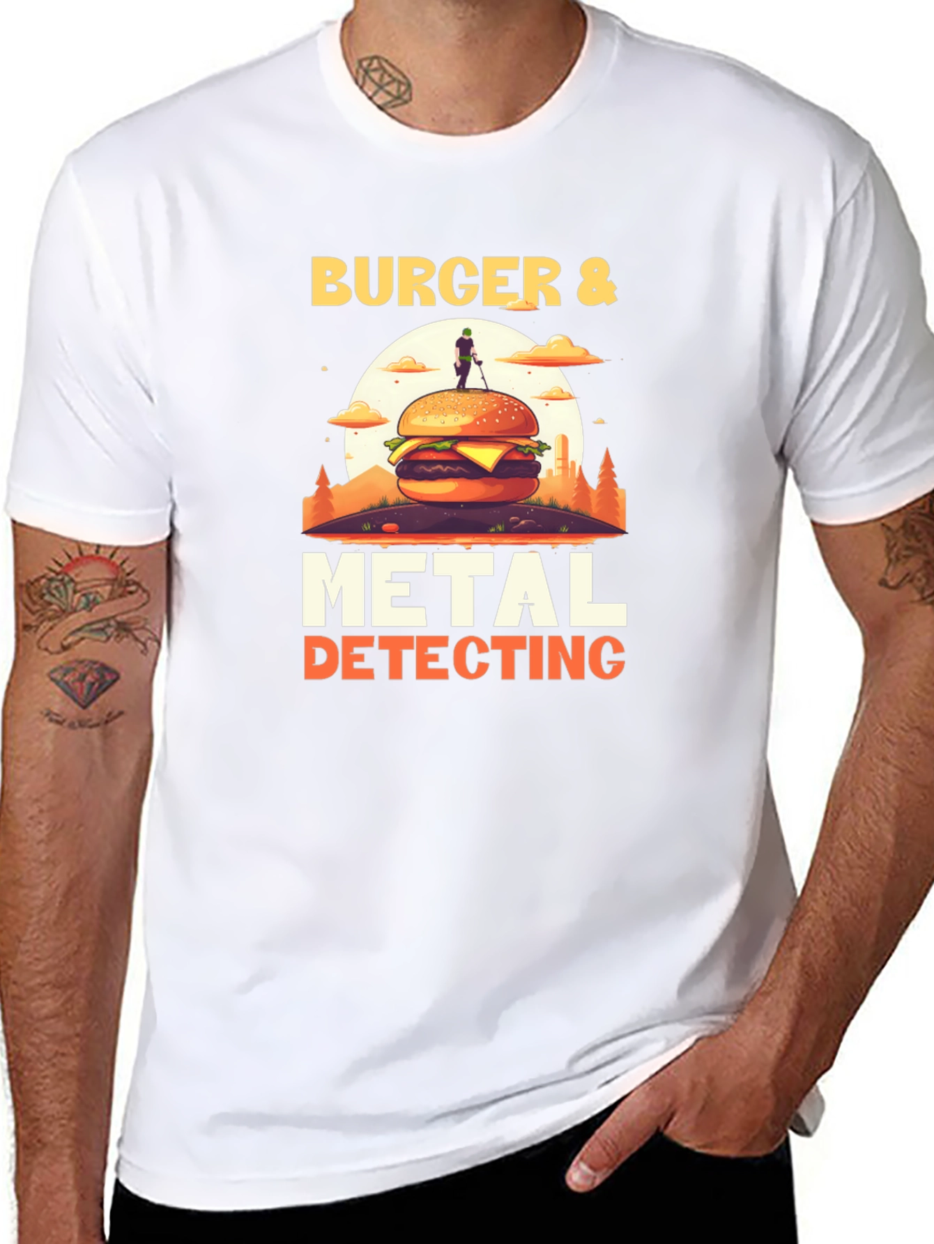 Burger & Metal Detecting Graphic Tee