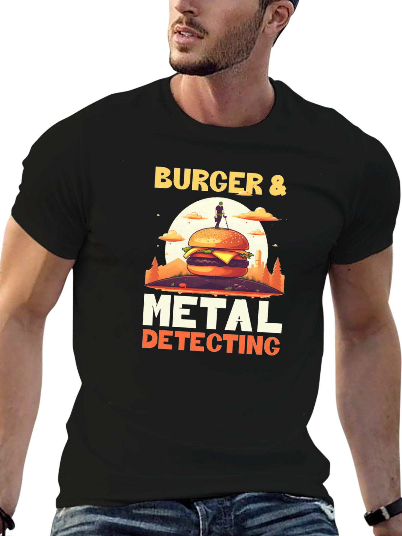 Burger & Metal Detecting Graphic Tee