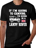 Landy Rover Camping T-Shirt - Black Cotton Blend