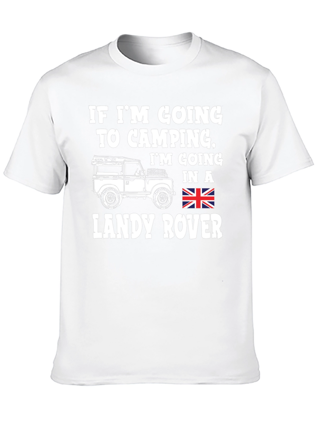 Landy Rover Camping T-Shirt - Black Cotton Blend