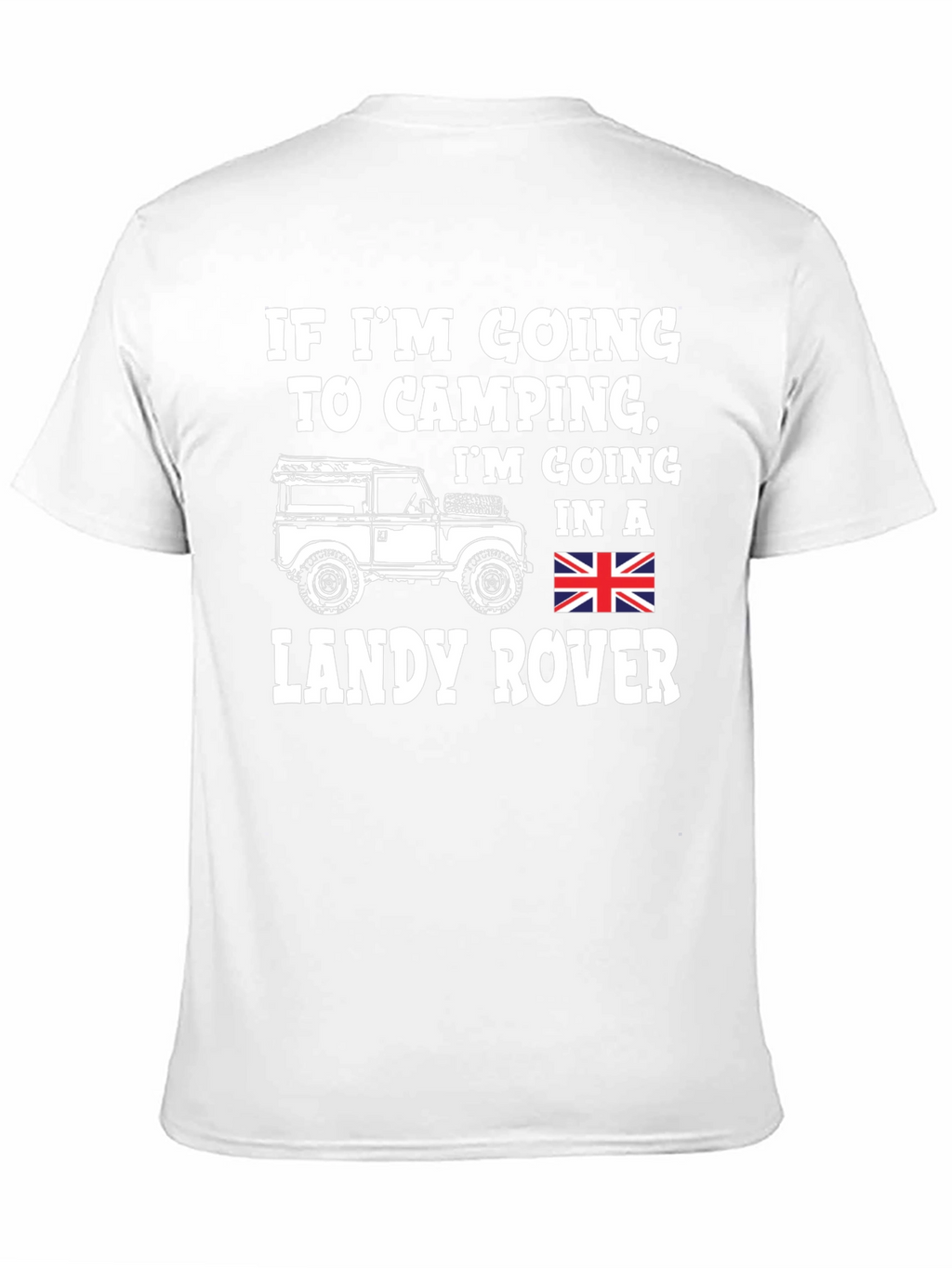 Landy Rover Camping T-Shirt - Black Cotton Blend