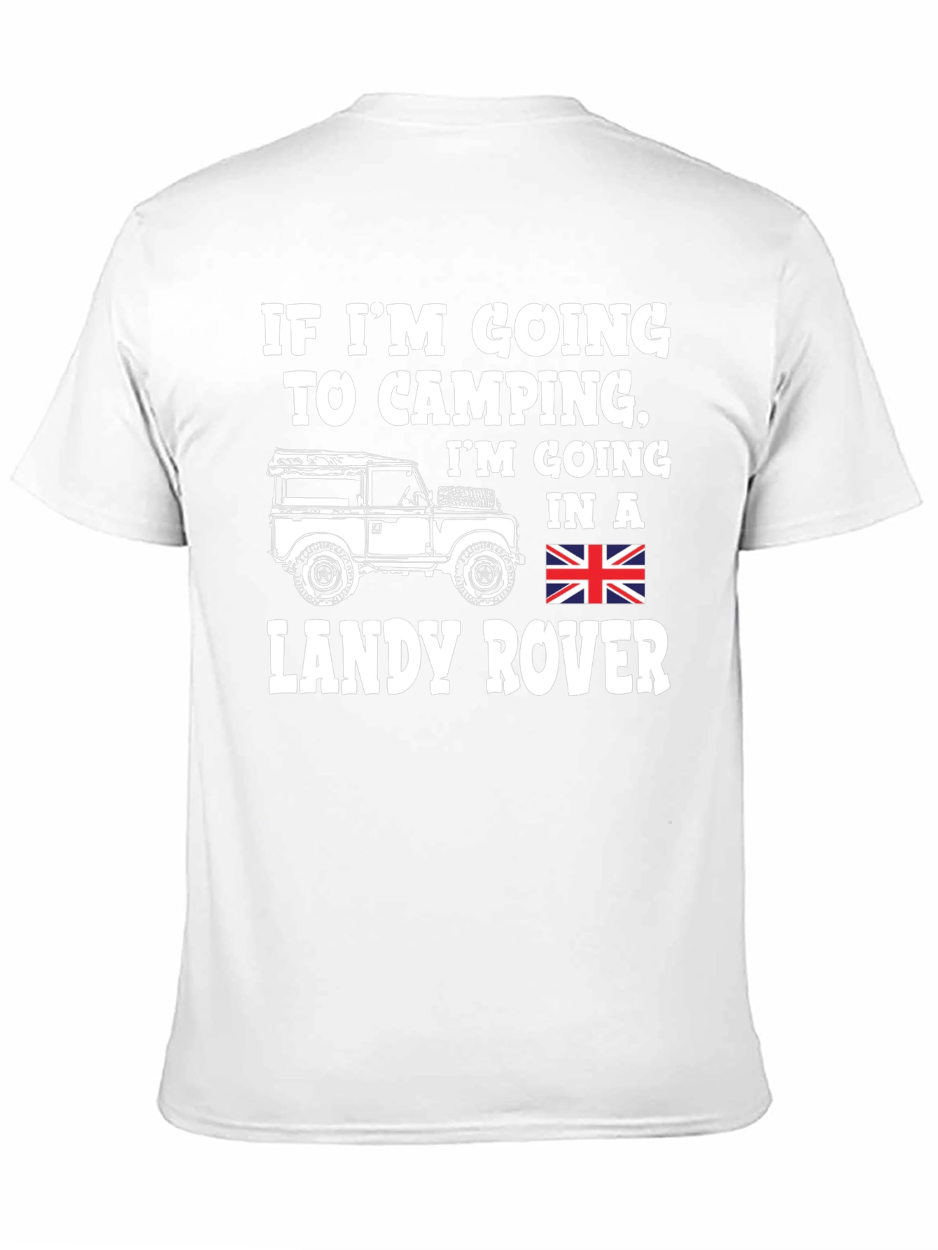 Landy Rover Camping T-Shirt - Black Cotton Blend
