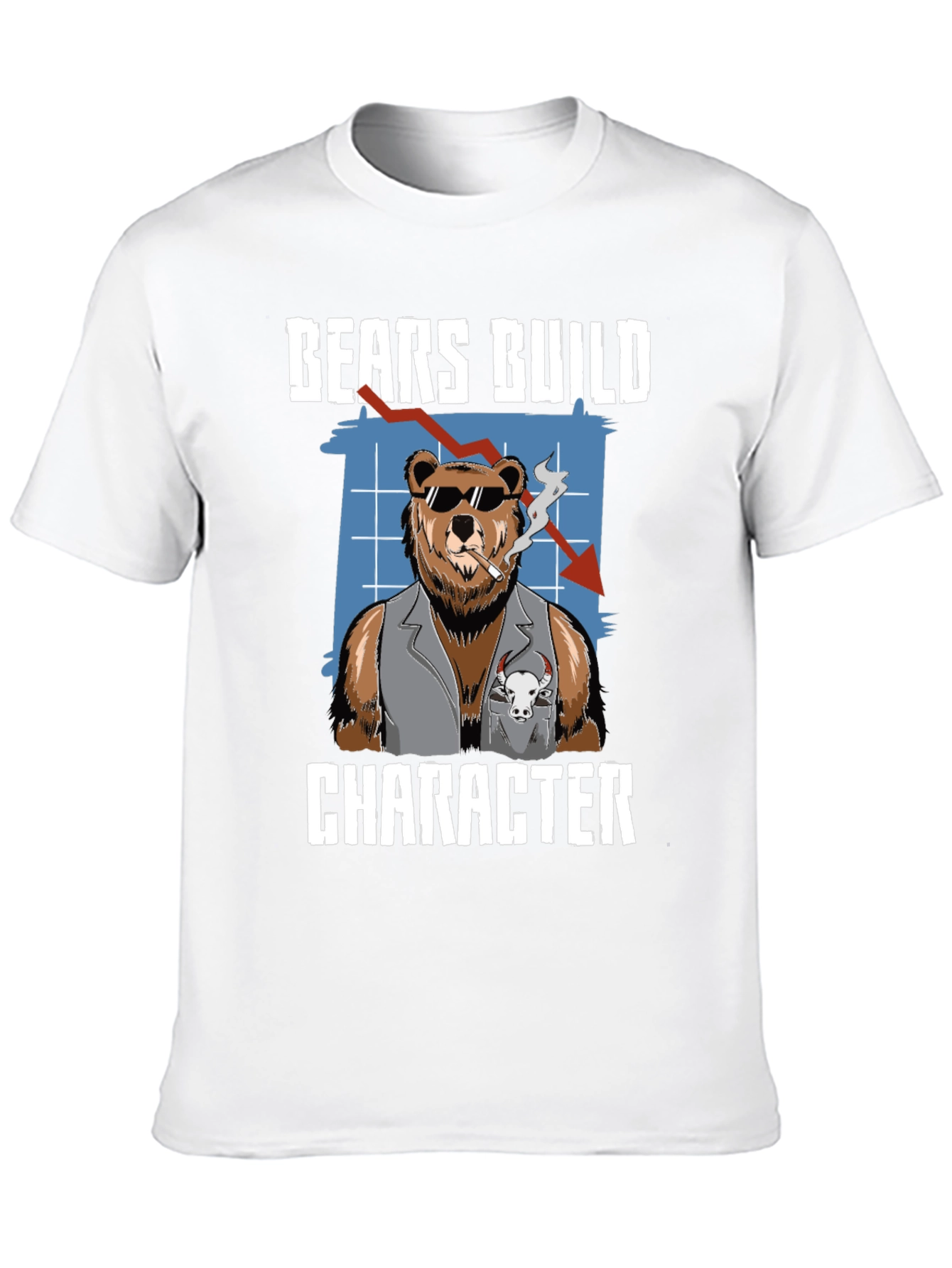 Bears Build Character T-Shirt - Stock Market Humor