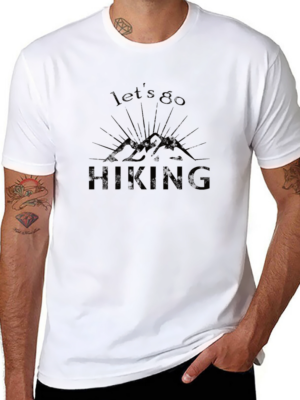 Lets Go Hiking Black T-Shirt