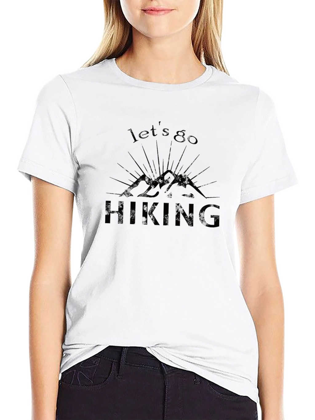Lets Go Hiking Black T-Shirt