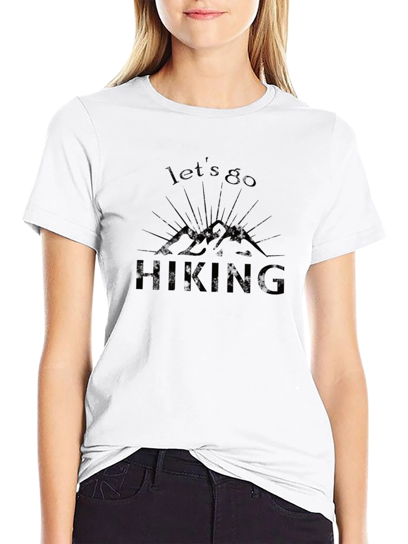 Lets Go Hiking Black T-Shirt