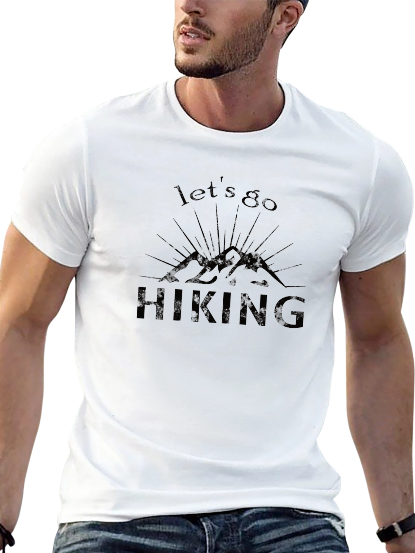 Lets Go Hiking Black T-Shirt