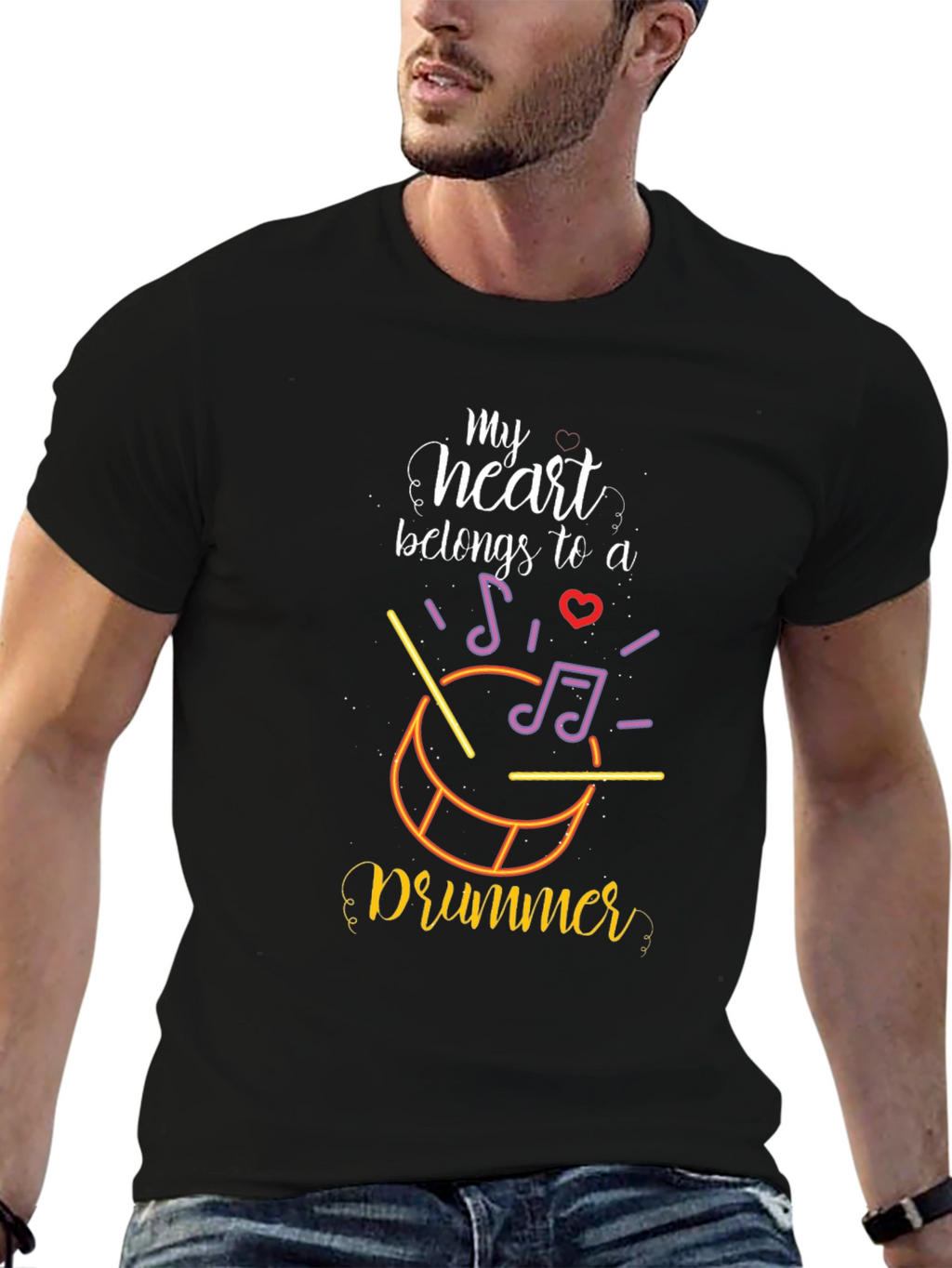 My Heart Belongs To A Drummer T-Shirt