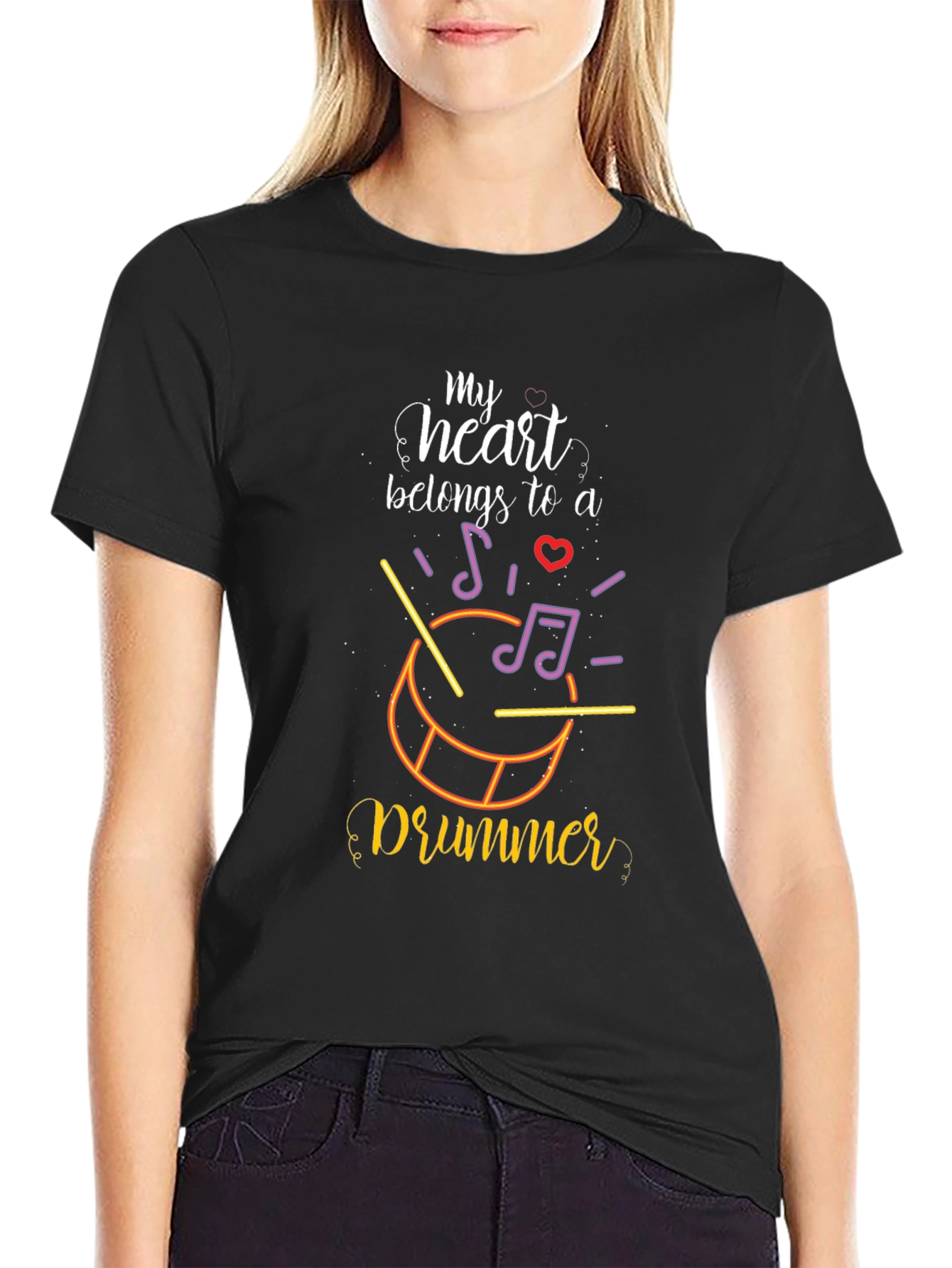 My Heart Belongs To A Drummer T-Shirt