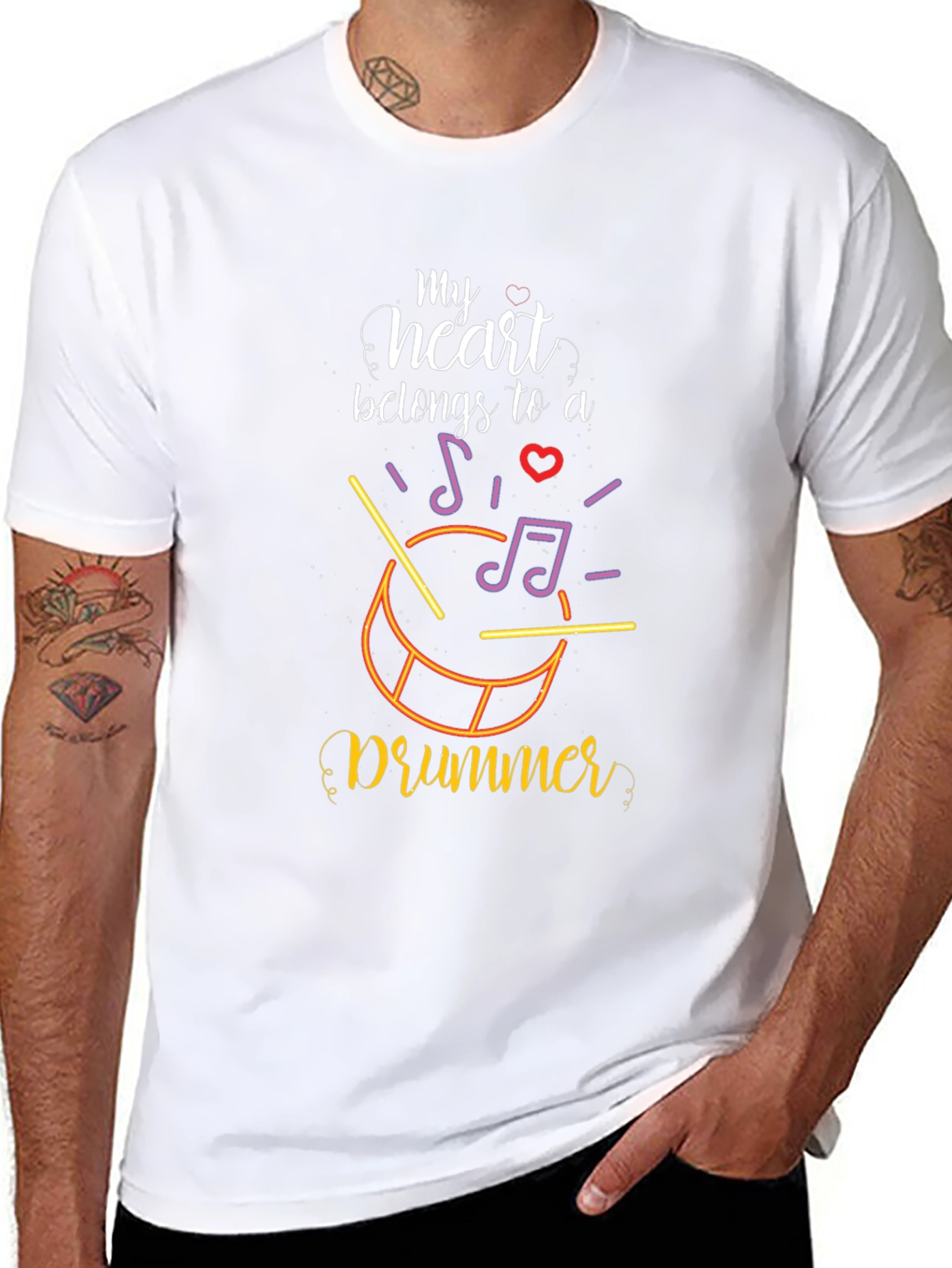 My Heart Belongs To A Drummer T-Shirt