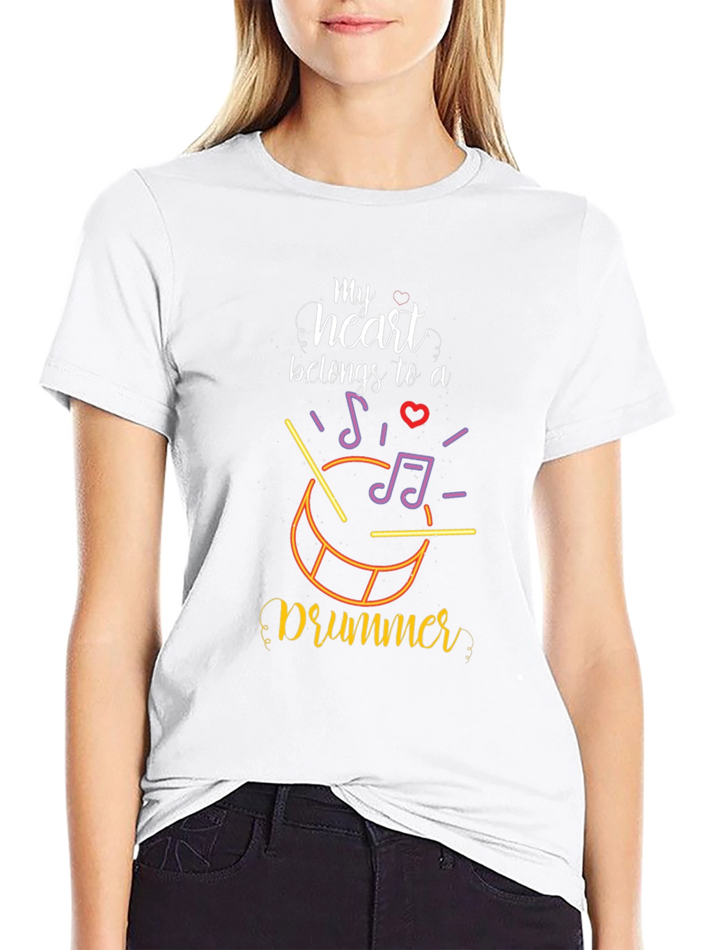 My Heart Belongs To A Drummer T-Shirt