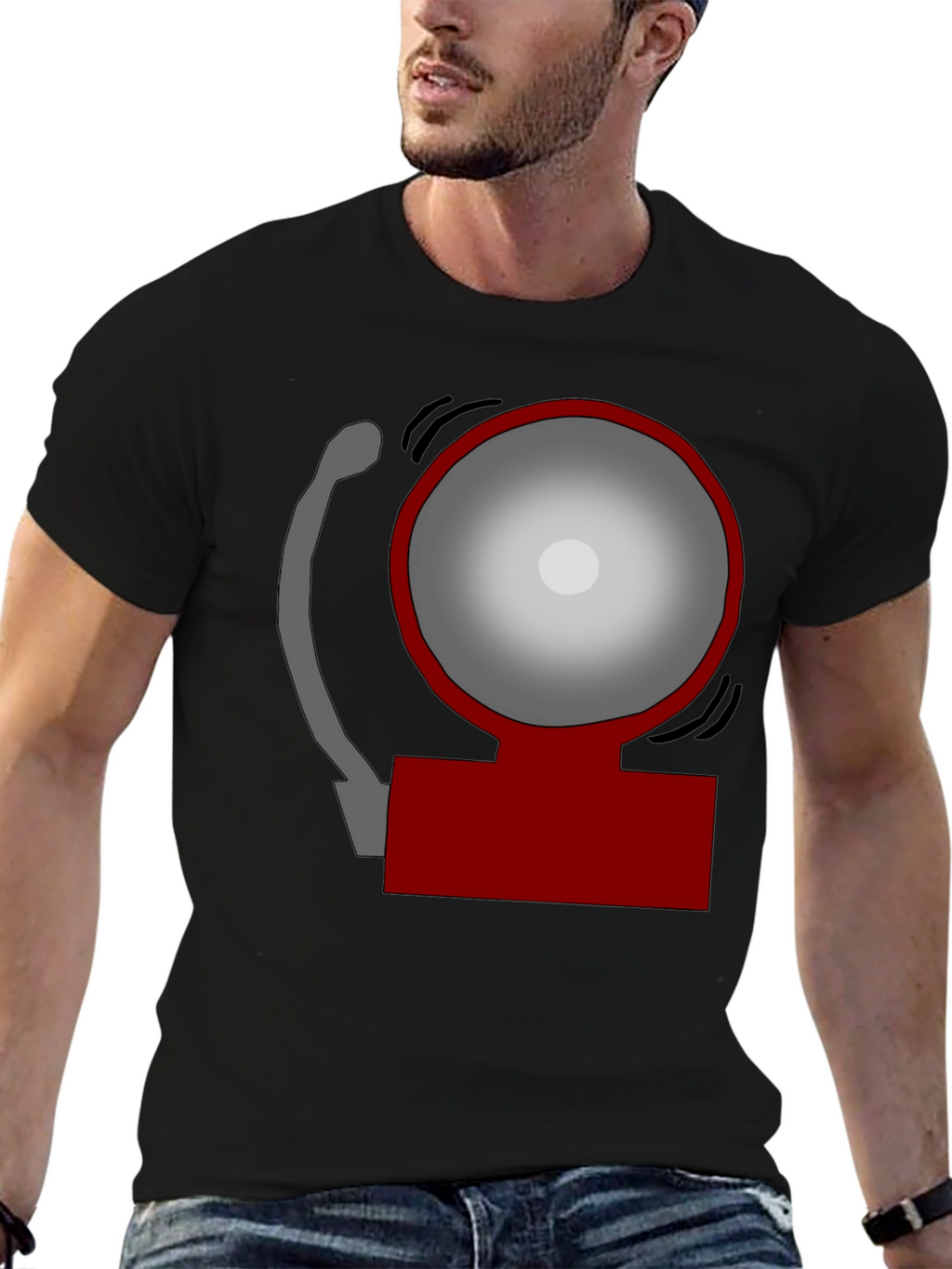 Novelty Fire Alarm Graphic T-Shirt