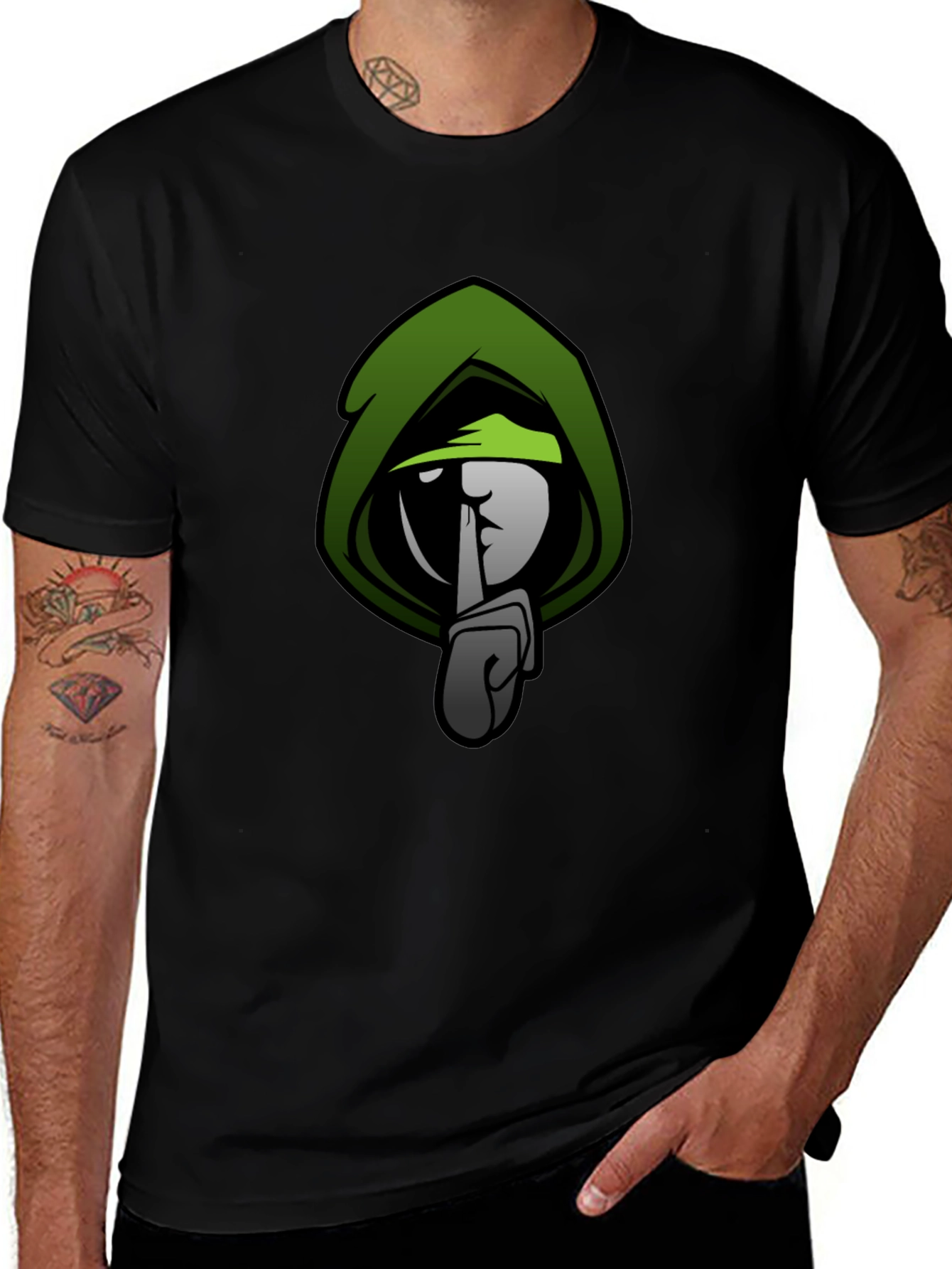 Stealth Mode Graphic T-Shirt - Green & Black