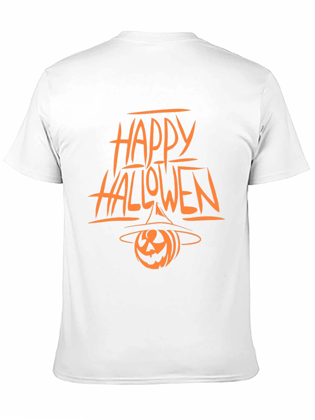 Happy Halloween Pumpkin Witch Hat Black T-Shirt