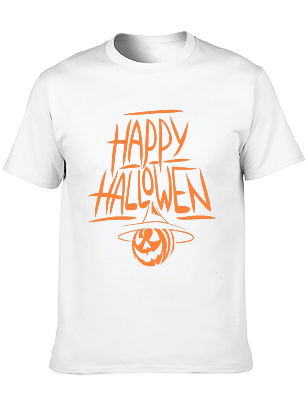 Happy Halloween Pumpkin Witch Hat Black T-Shirt